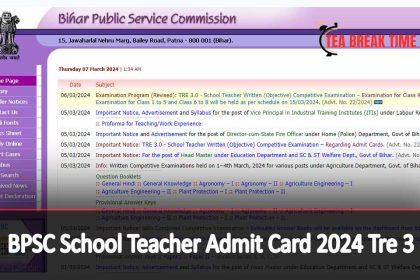 BPSC Bihar School Teacher Admit Card 2024 Tre 3